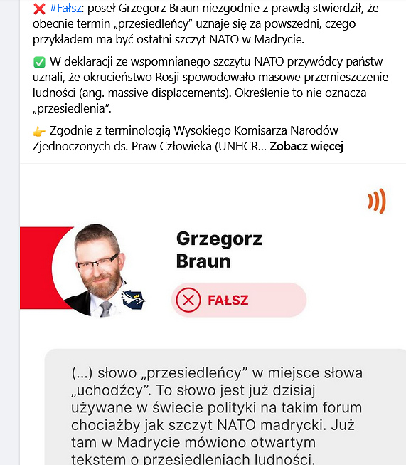 Braun  na bakier z prawd