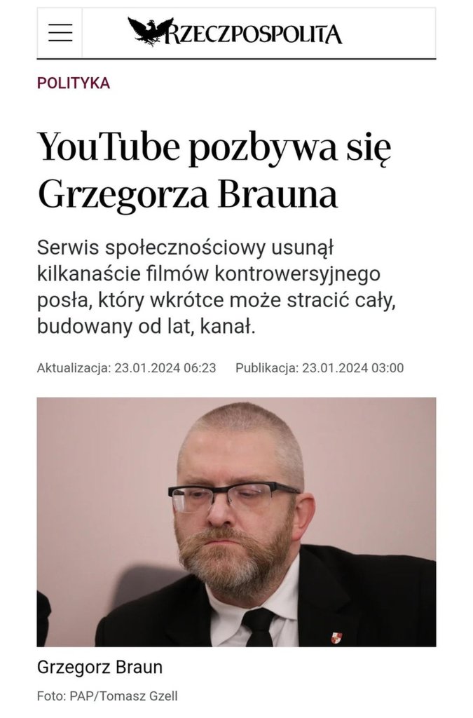 YouTube pozbywa si Brauna
