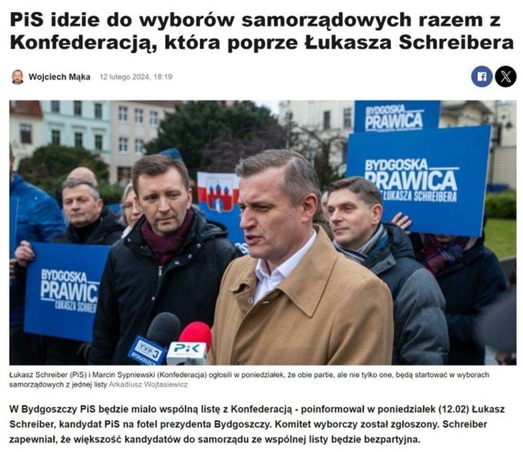 Konfederacja idzie z PiSem