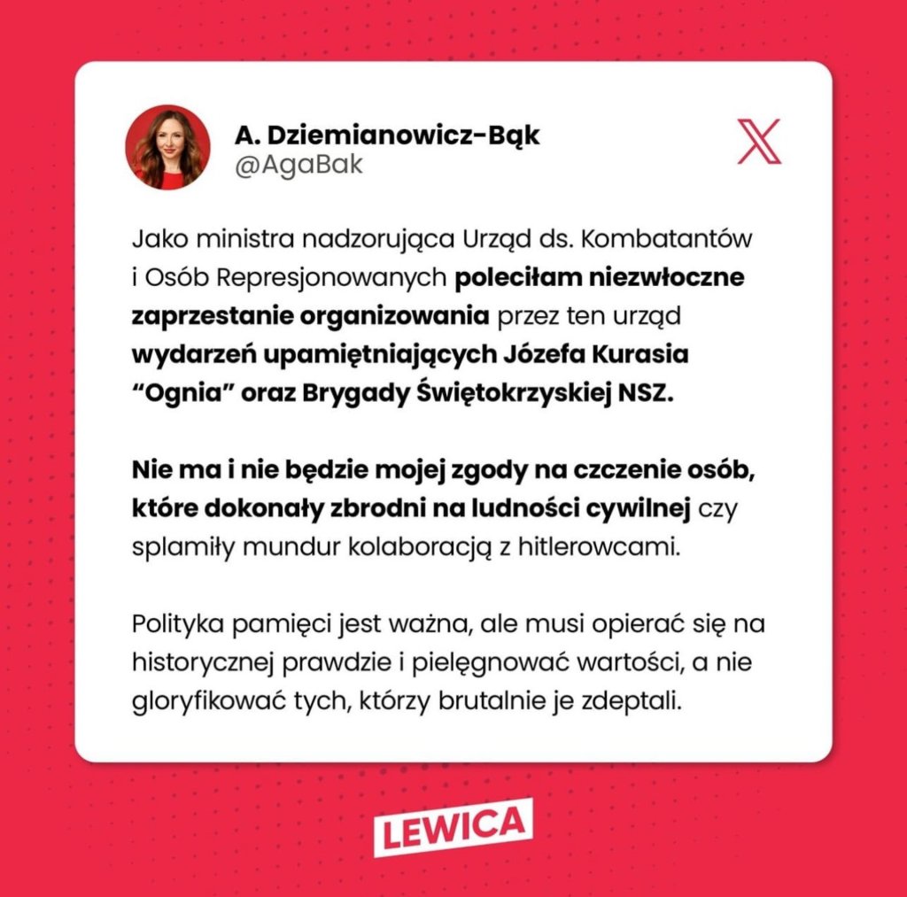 Koniec kultywowania mordercw