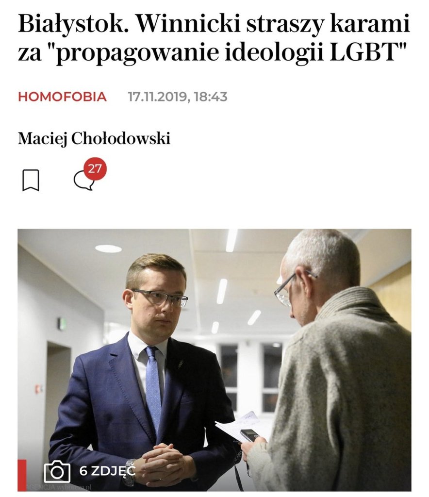 Winnicki straszy karami