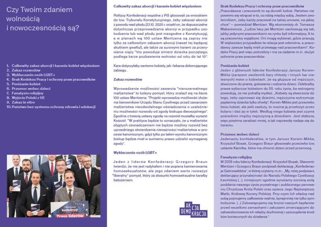 KONFEDERACJA ZDEMASKOWANA !