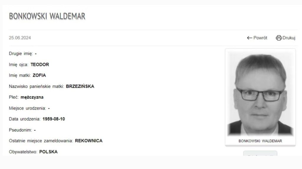 List goczy za W. Bonkowskim
