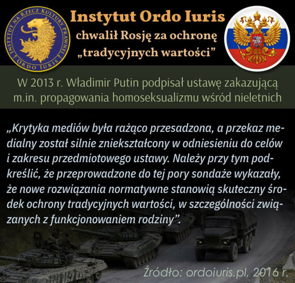 Ordo Iuris chwali Rosj