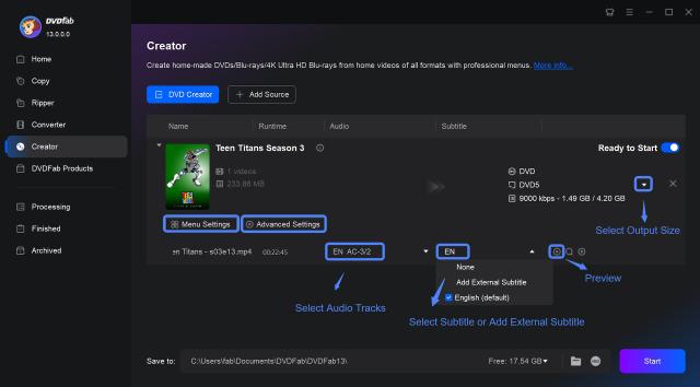 DVDFab DVD Creator