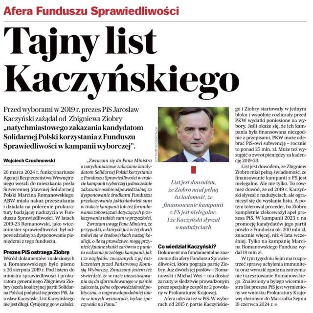 Tajny list Kaczyskiego